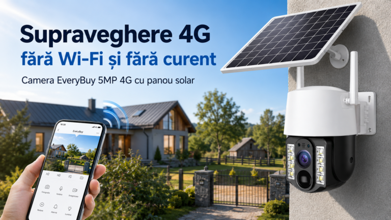 camera supraveghere 4G cu panou solar